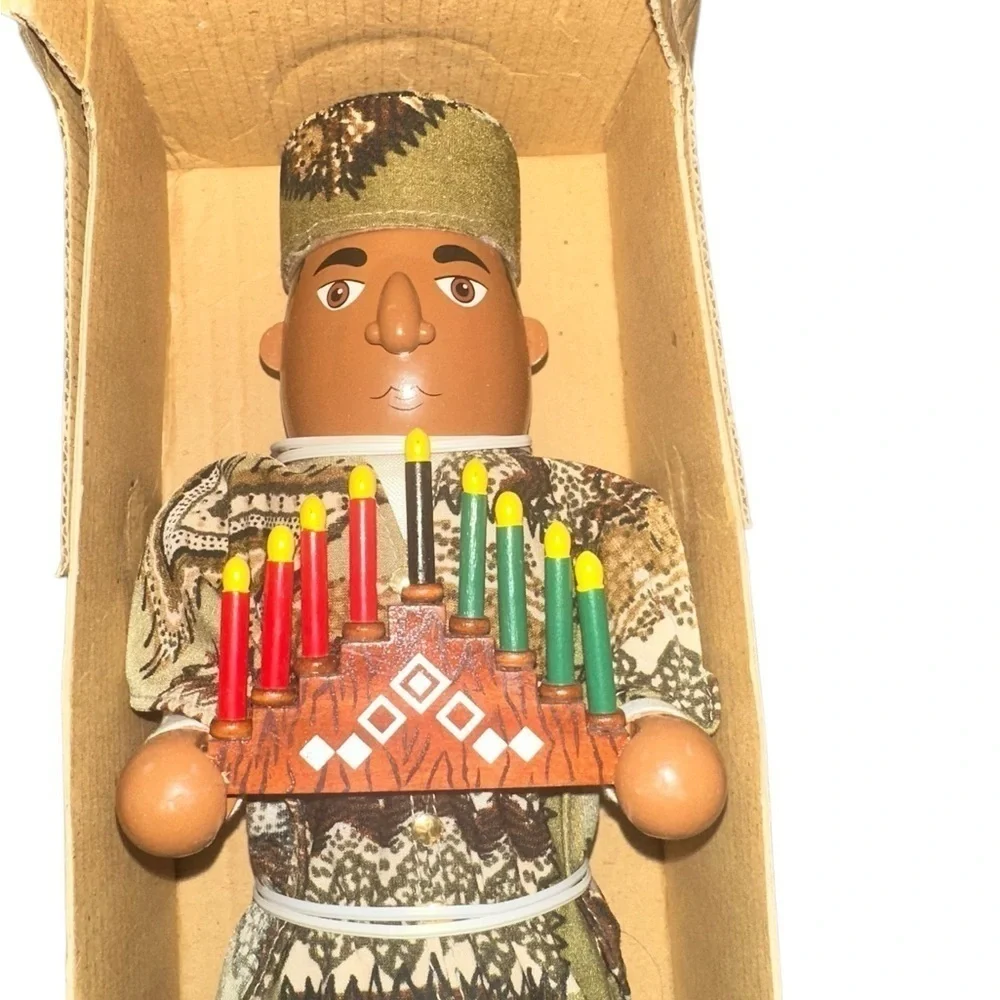 Kwanzaa Nutcracker Village Collection African-Inspired Candle Holder Figurine